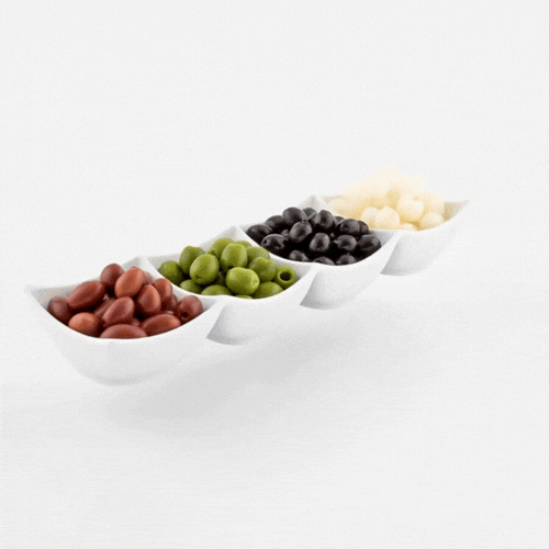 Chef 101 24 oz Square White Porcelain Cocktail Bowl Set - 14 3/4" x 3 3/4" x 2 1/4" - 1 count box