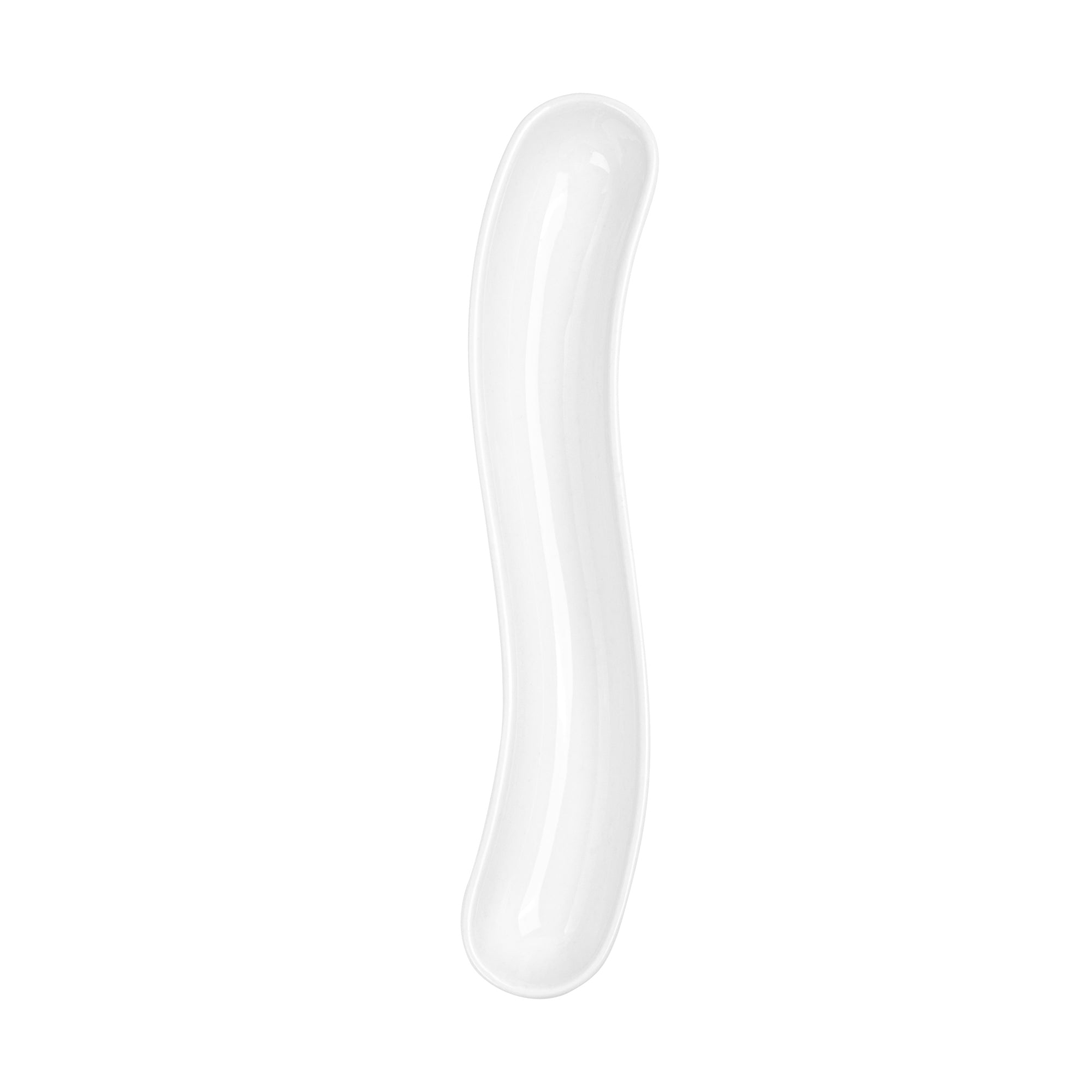 Chef 101 Swerve 10 oz Curved White Porcelain Olive Plate - 12" x 2 1/2" x 1 1/2" - 1 count box