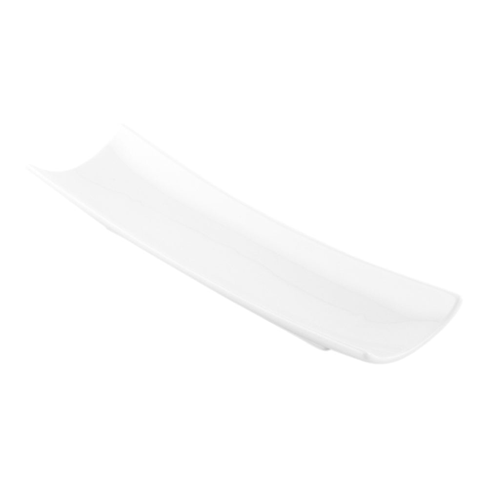Chef 101 Shinto Rectangle White Porcelain Plate - 10 1/4" x 2 3/4" x 1 1/4" - 1 count box