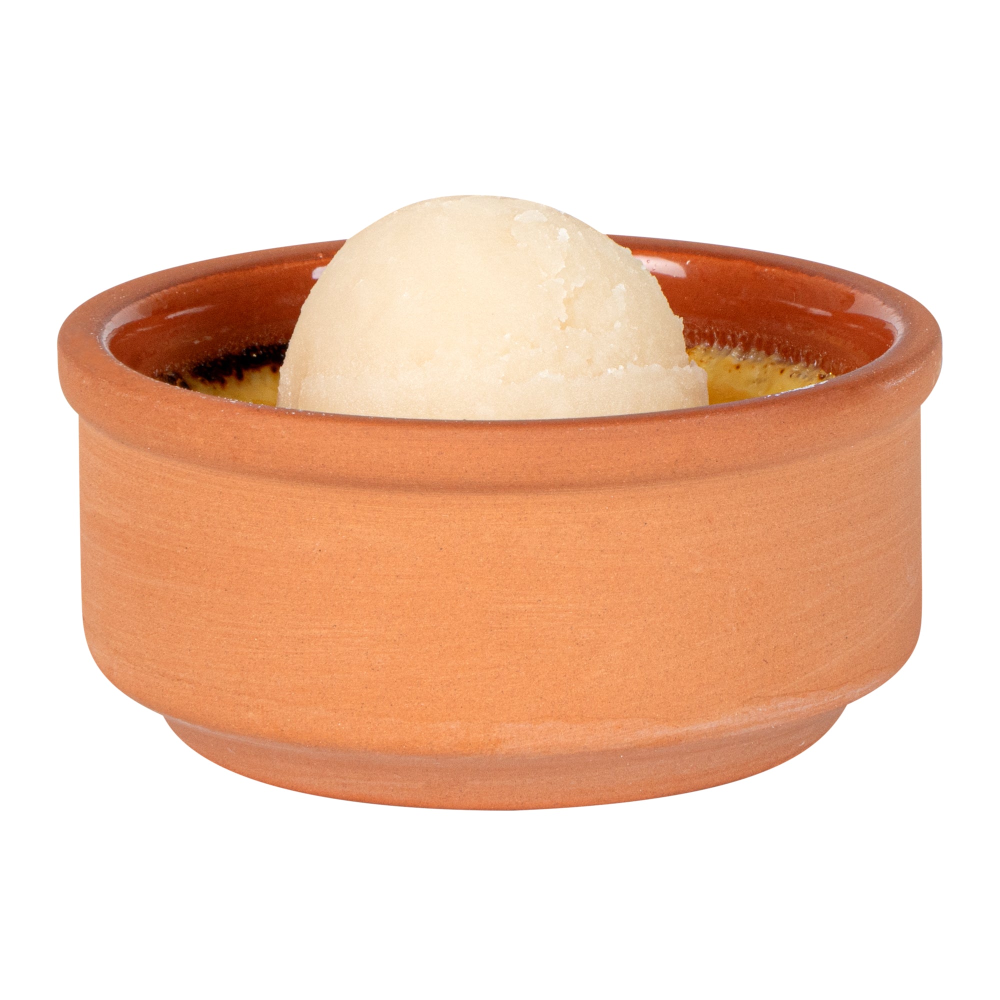 Terra Tek 3 oz Terracotta Cazuela Bowl - Brown Glazed Interior, Oven-Safe, Microwave-Safe - 3 1/4'' x 3 1/4'' x 1 1/2'' - 2 count box