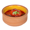 Terra Tek 3 oz Terracotta Cazuela Bowl - Yellow Glazed Interior, Oven-Safe, Microwave-Safe - 3 1/4'' x 3 1/4'' x 1 1/2'' - 2 count box