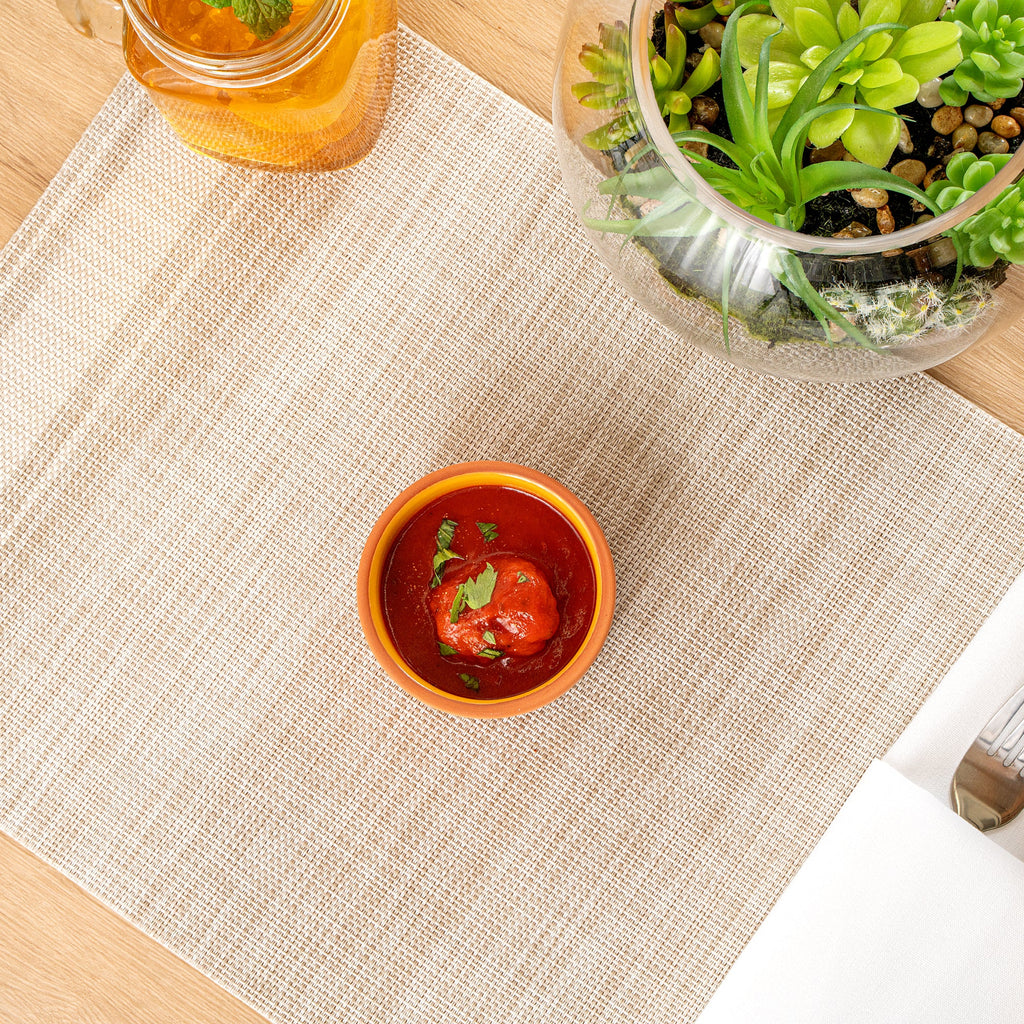 Terra Tek 3 oz Terracotta Cazuela Bowl - Yellow Glazed Interior, Oven-Safe, Microwave-Safe - 3 1/4'' x 3 1/4'' x 1 1/2'' - 2 count box