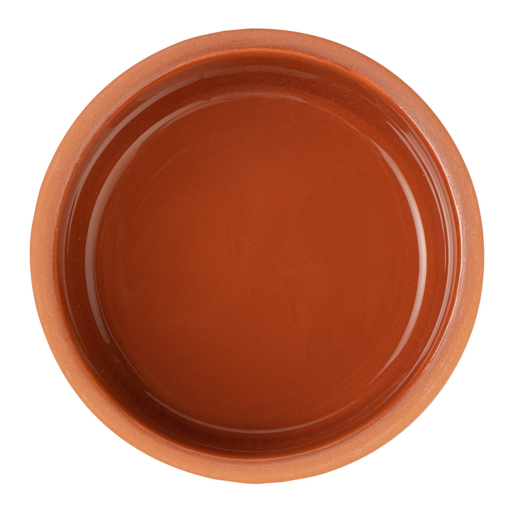 Terra Tek 5 oz Terracotta Cazuela Bowl - Brown Glazed Interior, Oven-Safe, Microwave-Safe - 3 3/4" x 3 3/4" x 1 3/4" - 2 count box