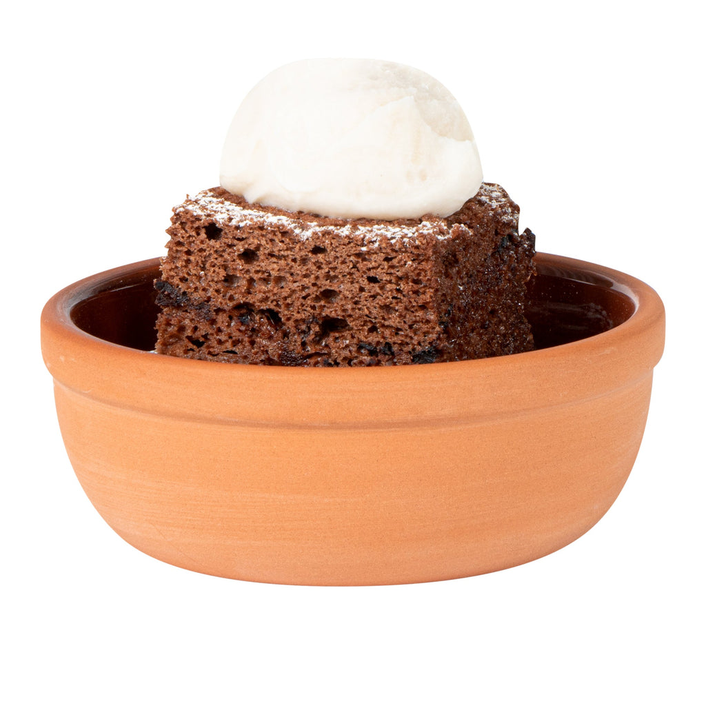 Terra Tek 5 oz Terracotta Cazuela Bowl - Brown Glazed Interior, Oven-Safe, Microwave-Safe - 4'' x 4'' x 1 1/2'' - 2 count box