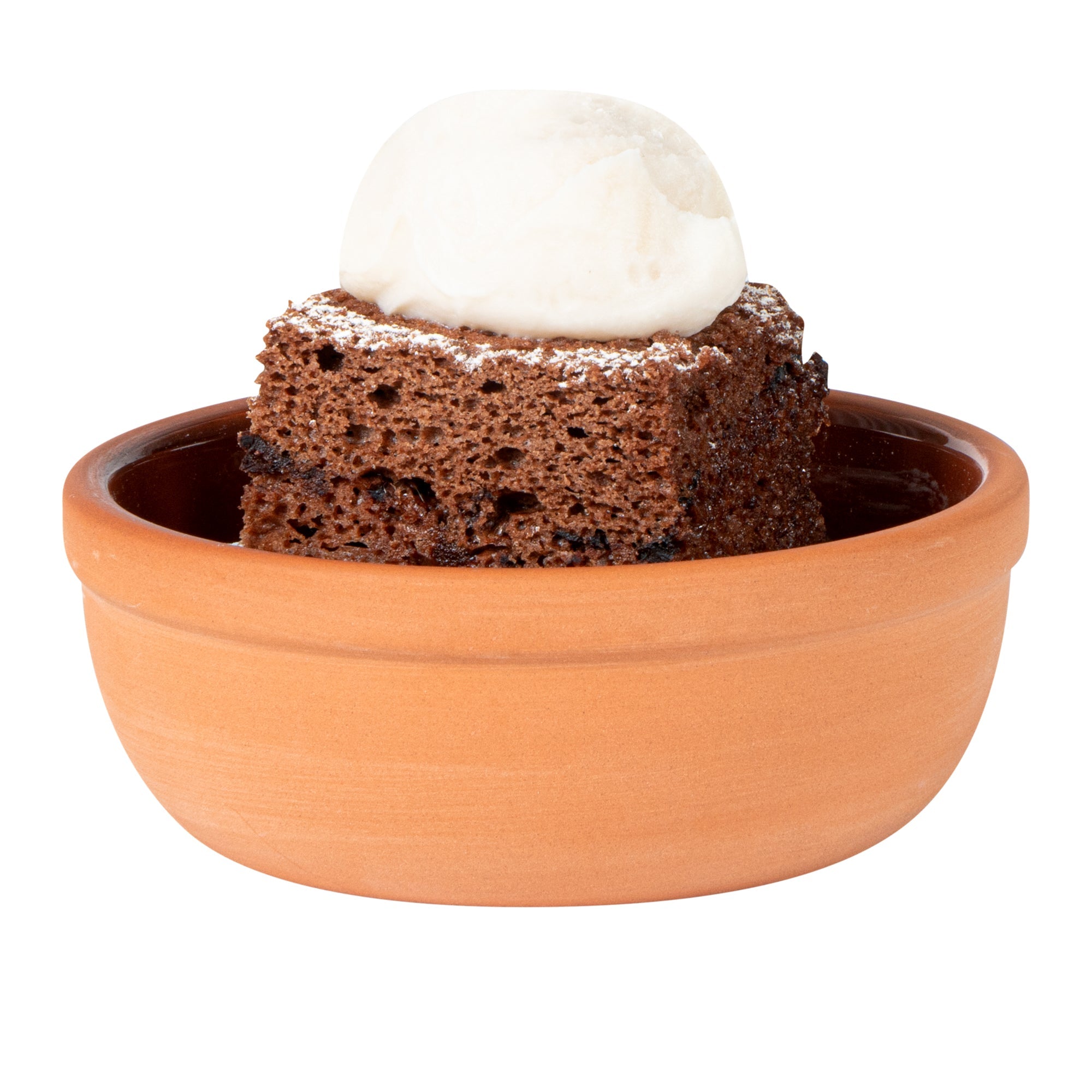 Terra Tek 5 oz Terracotta Cazuela Bowl - Brown Glazed Interior, Oven-Safe, Microwave-Safe - 4'' x 4'' x 1 1/2'' - 10 count box
