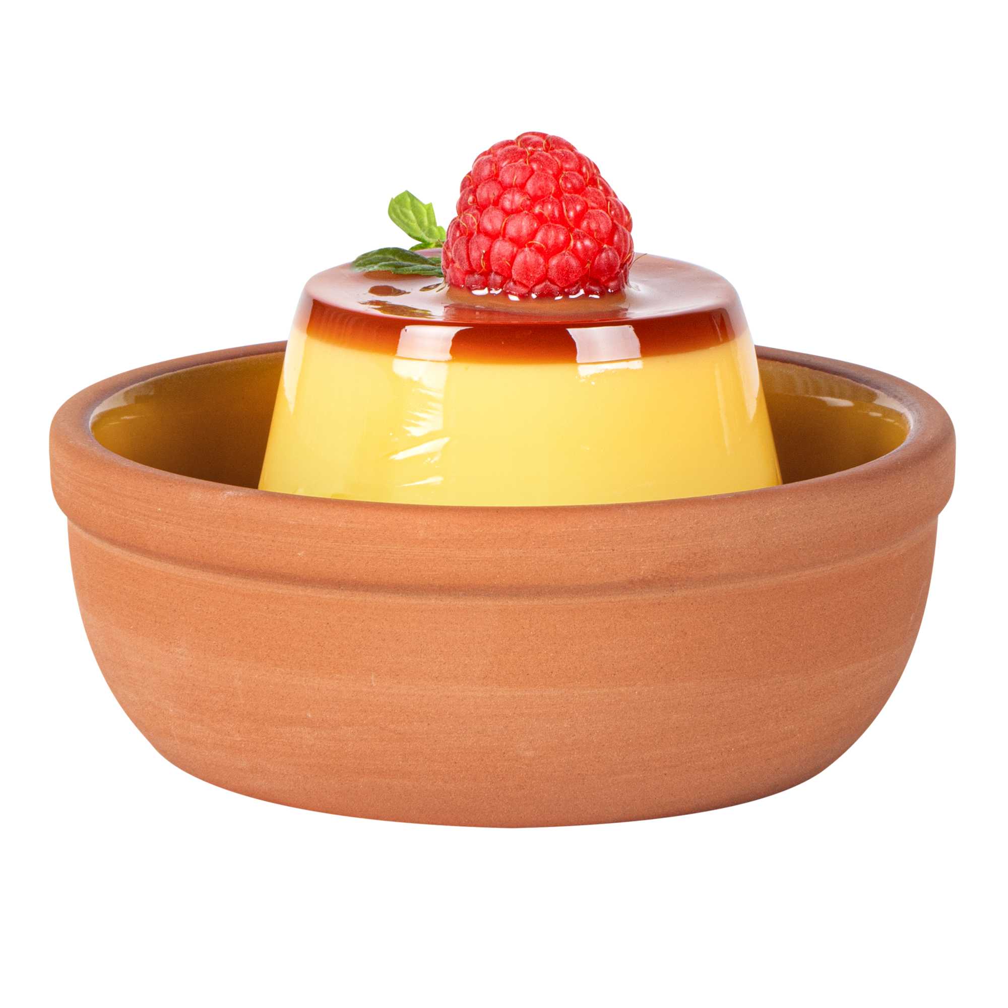Terra Tek 5 oz Terracotta Cazuela Bowl - Yellow Glazed Interior, Oven-Safe, Microwave-Safe - 4'' x 4'' x 1 1/2'' - 2 count box