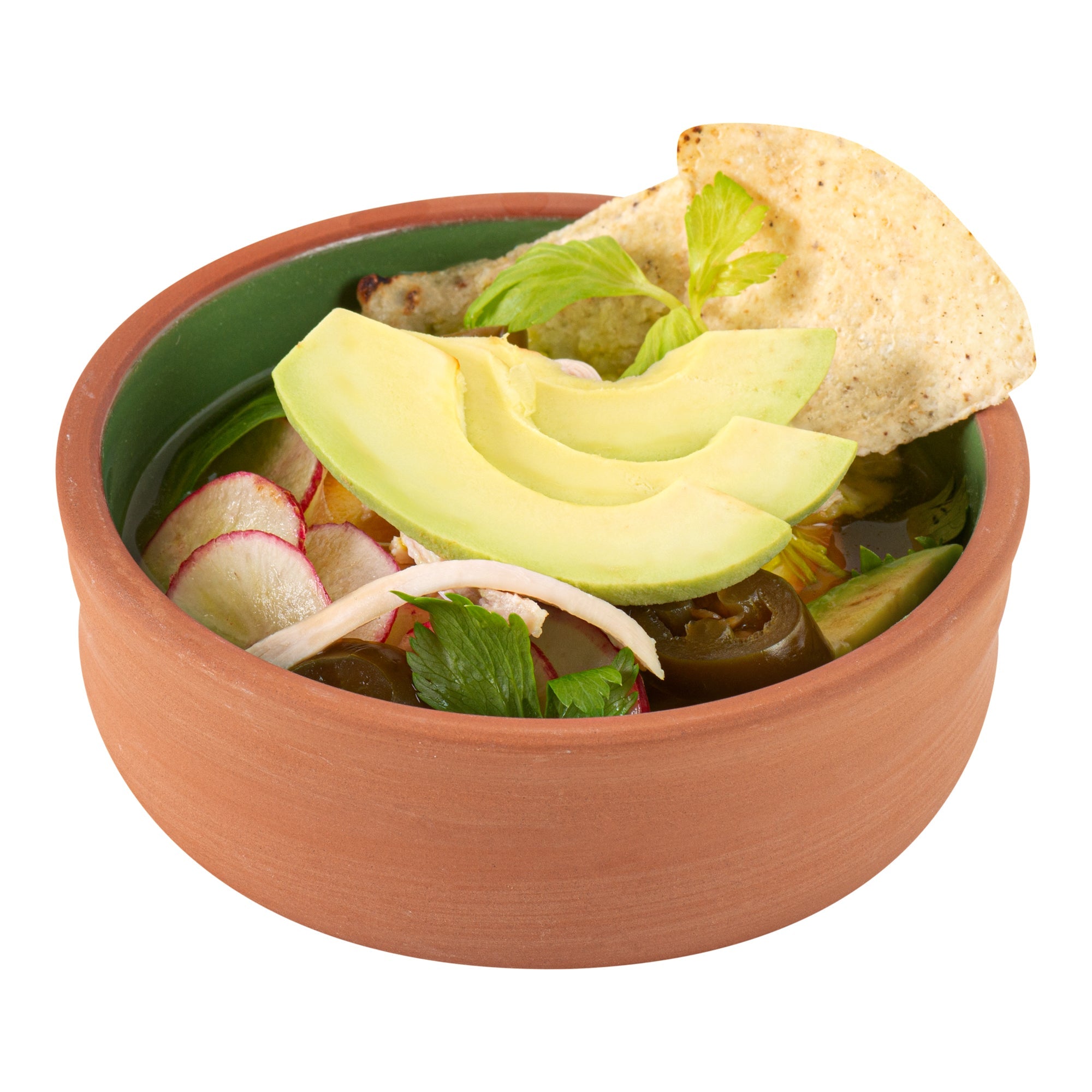 Terra Tek 7 oz Terracotta Cazuela Bowl - Green Glazed Interior, Oven-Safe, Microwave-Safe - 4 3/4'' x 4 3/4'' x 1 1/2'' - 2 count box