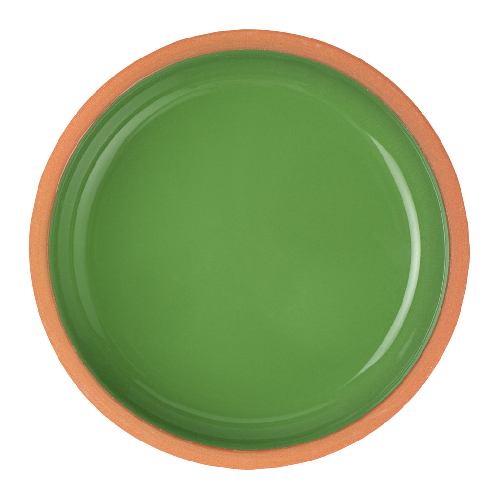 Terra Tek 7 oz Terracotta Cazuela Bowl - Green Glazed Interior, Oven-Safe, Microwave-Safe - 4 1/2'' x 4 1/2'' x 1 1/2'' - 10 count box