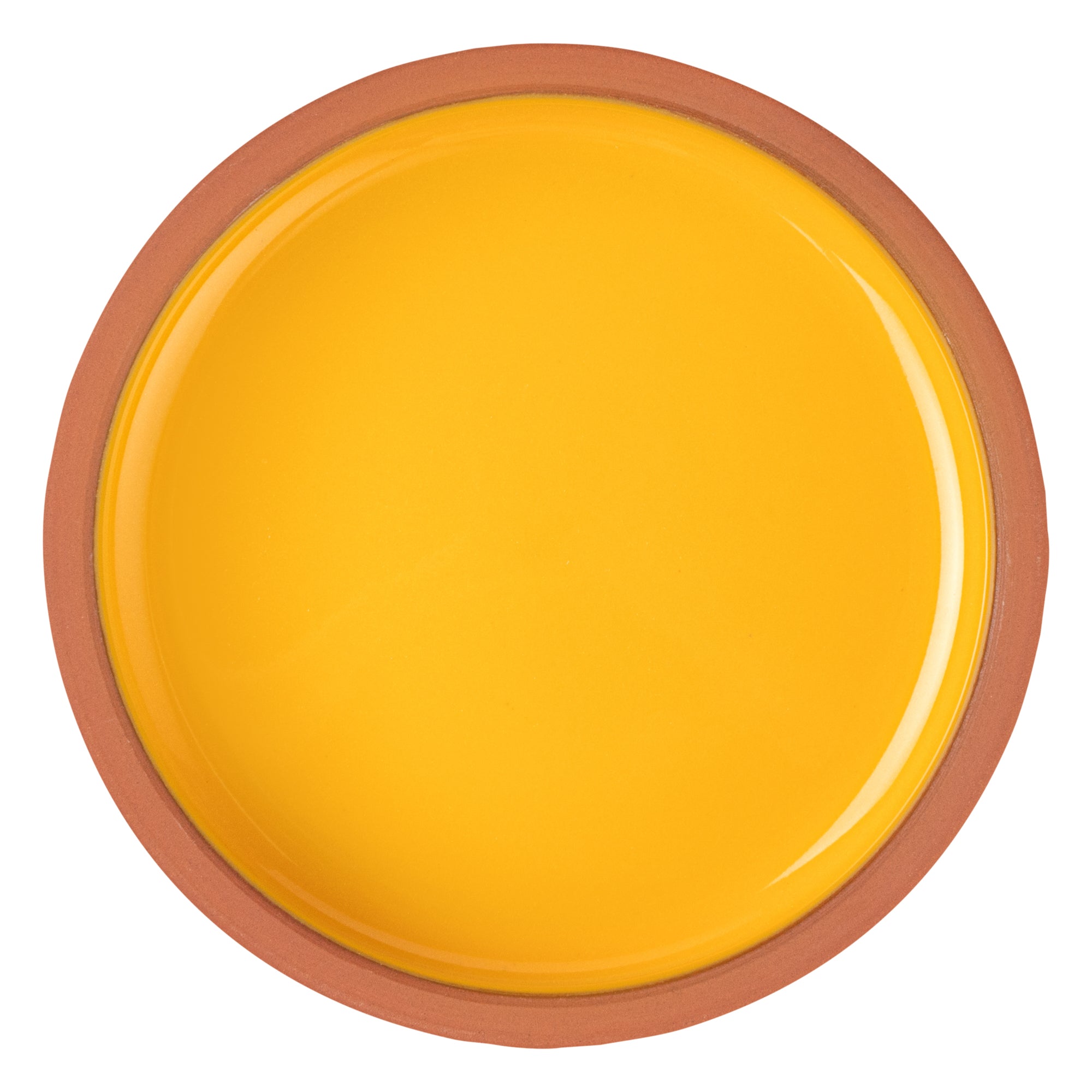 Terra Tek 9 oz Terracotta Cazuela Bowl - Yellow Glazed Interior, Oven-Safe, Microwave-Safe - 4 3/4'' x 4 3/4'' x 1 1/2'' - 2 count box