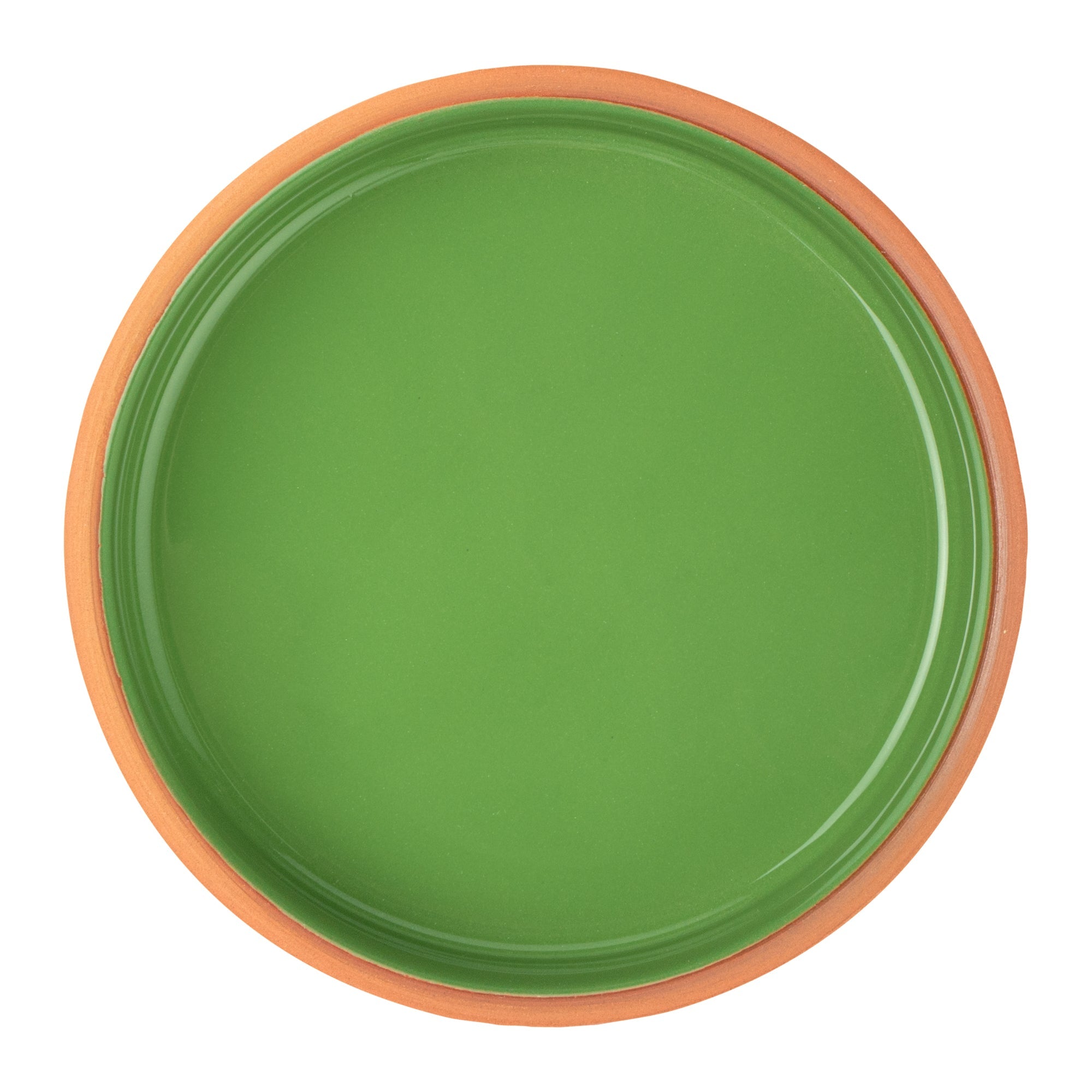 Terra Tek 9 oz Terracotta Cazuela Bowl - Green Glazed Interior, Oven-Safe, Microwave-Safe - 5'' x 5'' x 1 1/4'' - 2 count box