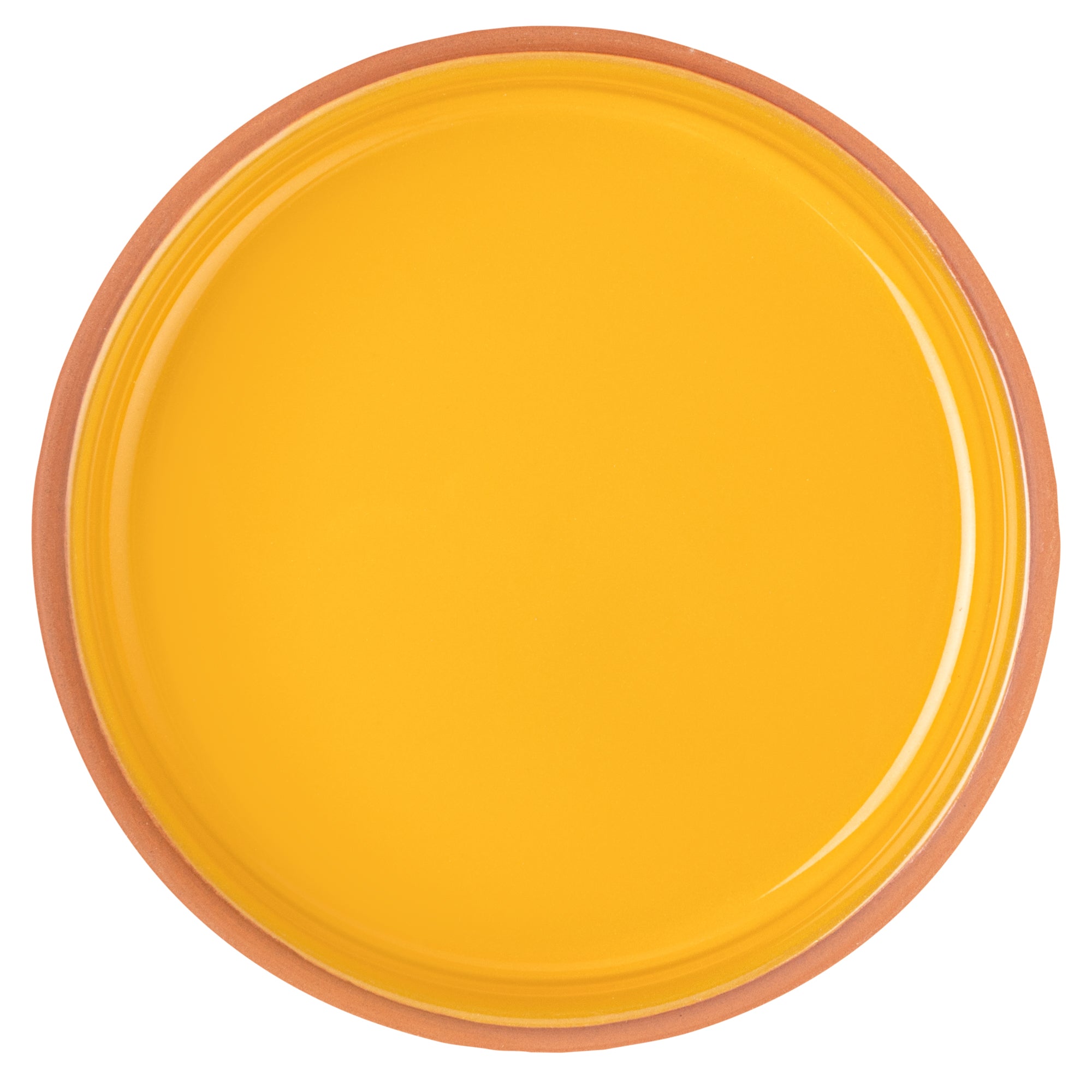 Terra Tek 9 oz Terracotta Cazuela Bowl - Yellow Glazed Interior, Oven-Safe, Microwave-Safe - 5'' x 5'' x 1 1/4'' - 2 count box