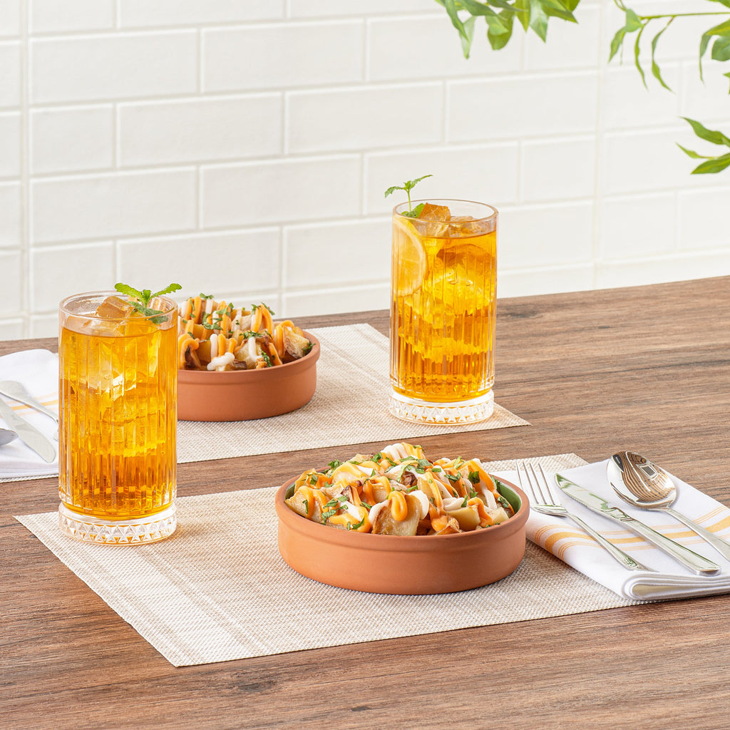 Terra Tek 15 oz Terracotta Cazuela Bowl - Green Glazed Interior, Oven-Safe, Microwave-Safe - 6 1/4" x 6 1/4" x 1 1/2" - 2 count box