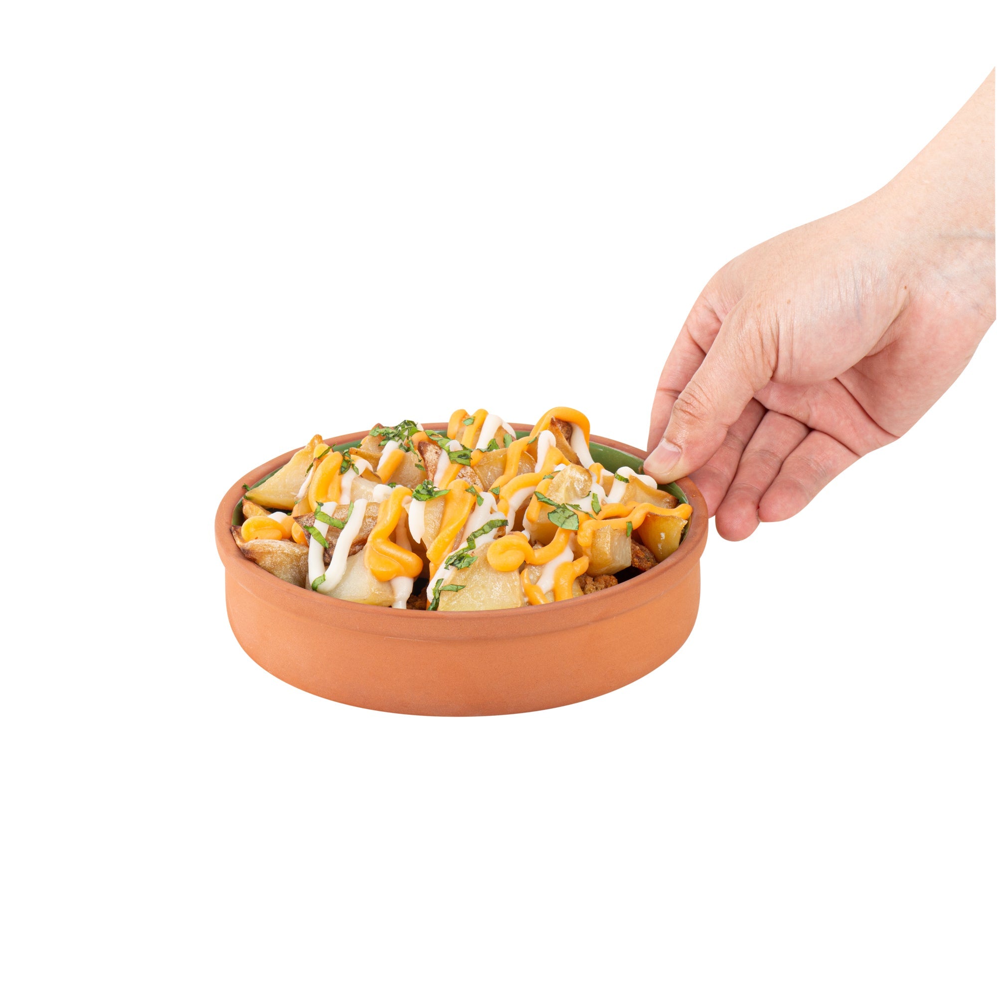 Terra Tek 15 oz Terracotta Cazuela Bowl - Green Glazed Interior, Oven-Safe, Microwave-Safe - 6 1/4" x 6 1/4" x 1 1/2" - 2 count box