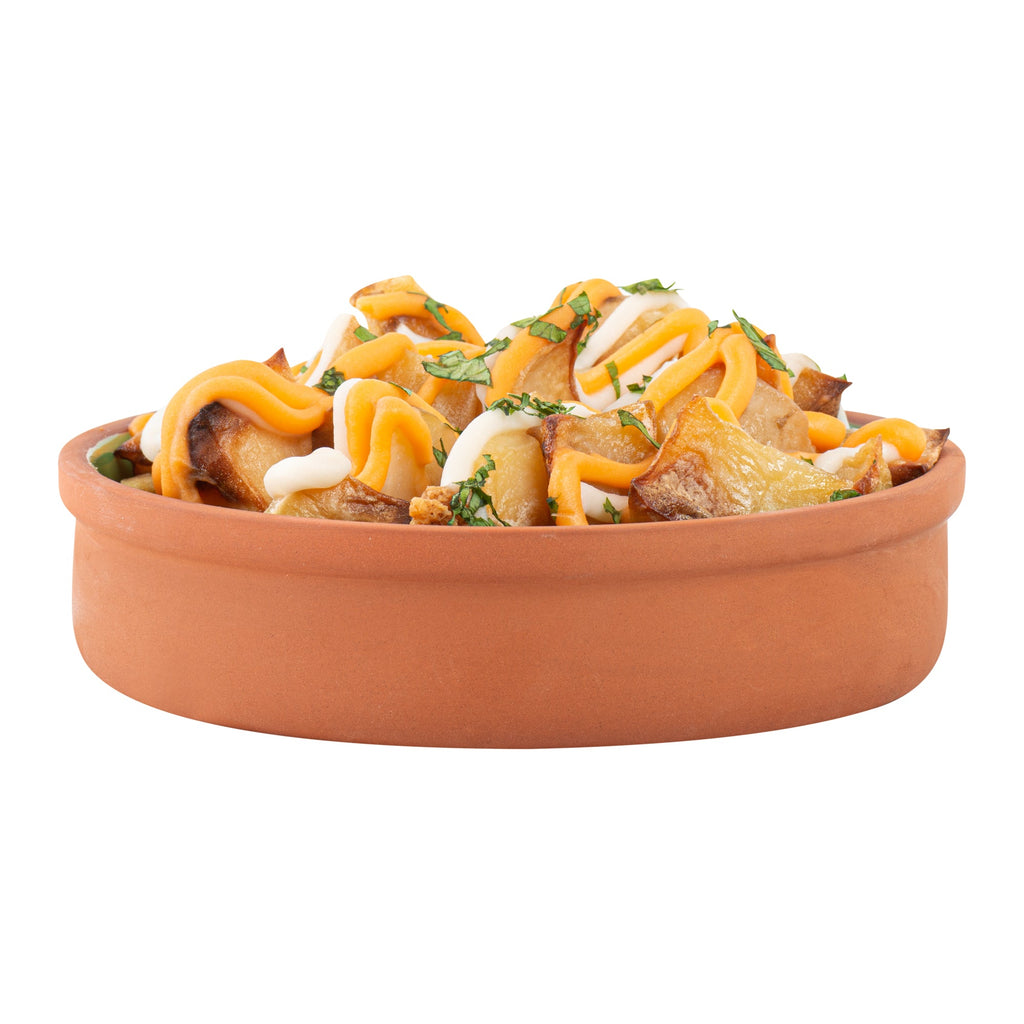 Terra Tek 15 oz Terracotta Cazuela Bowl - Green Glazed Interior, Oven-Safe, Microwave-Safe - 6 1/4" x 6 1/4" x 1 1/2" - 10 count box