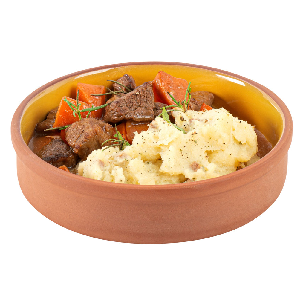 Terra Tek 15 oz Terracotta Cazuela Bowl - Yellow Glazed Interior, Oven-Safe, Microwave-Safe - 6 1/4" x 6 1/4" x 1 1/2" - 2 count box