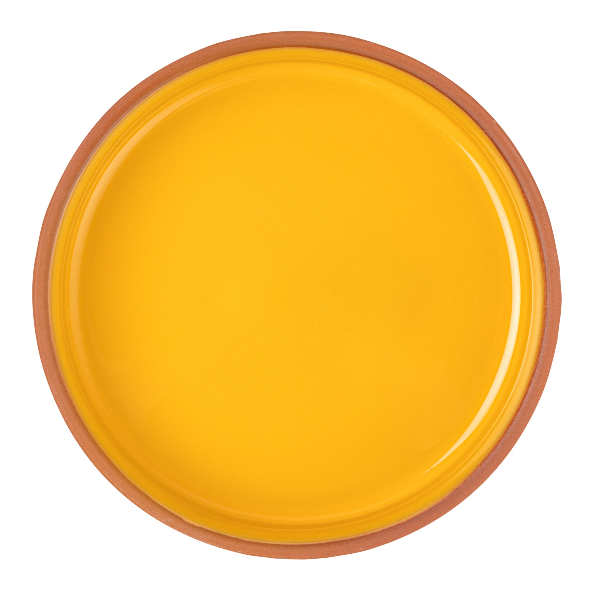 Terra Tek 15 oz Terracotta Cazuela Bowl - Yellow Glazed Interior, Oven-Safe, Microwave-Safe - 6 1/4" x 6 1/4" x 1 1/2" - 2 count box