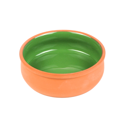 Terra Tek 17 oz Terracotta Cazuela Bowl - Green Glazed Interior, Oven-Safe, Microwave-Safe - 5 3/4" x 5 3/4" x 2" - 10 count box