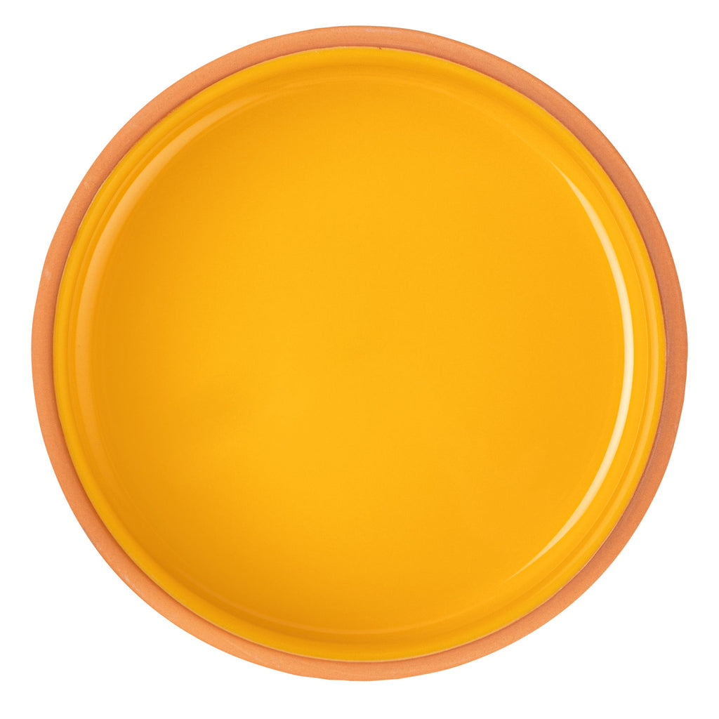 Terra Tek 17 oz Terracotta Cazuela Bowl - Yellow Glazed Interior, Oven-Safe, Microwave-Safe - 5 3/4" x 5 3/4" x 2" - 2 count box