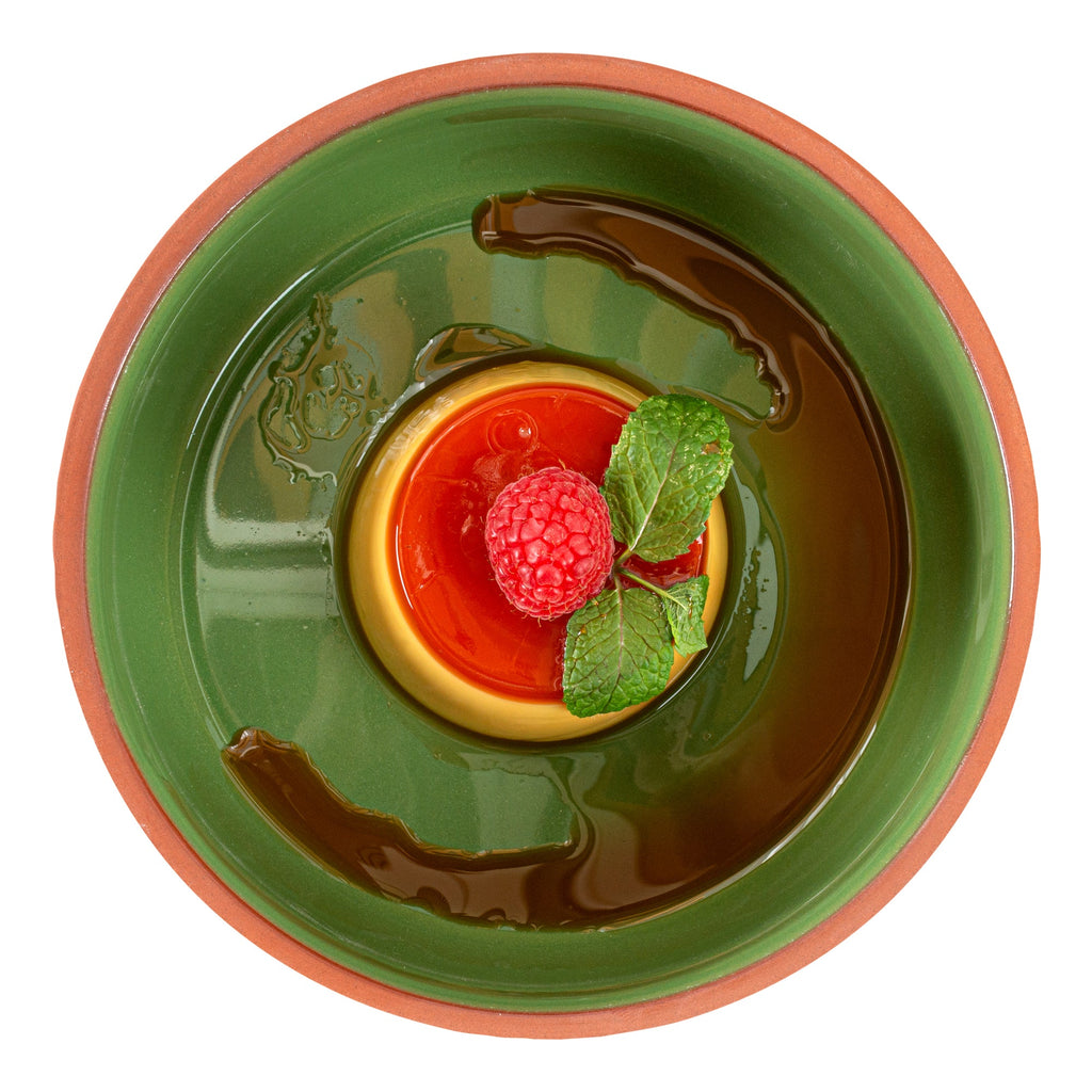 Terra Tek 27 oz Terracotta Cazuela Bowl - Green Glazed Interior, Oven-Safe, Microwave-Safe - 6 1/4'' x 6 1/4'' x 2 1/2'' - 2 count box