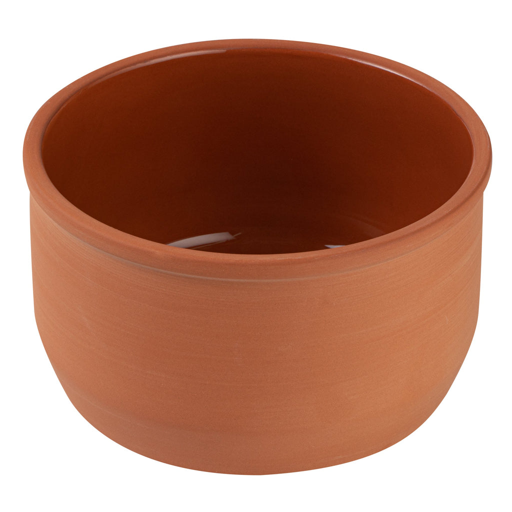 Terra Tek 34 oz Terracotta Cazuela Bowl - Brown Glazed Interior, Oven-Safe, Microwave-Safe - 6 1/4" x 6 1/4" x 3 1/2" - 2 count box