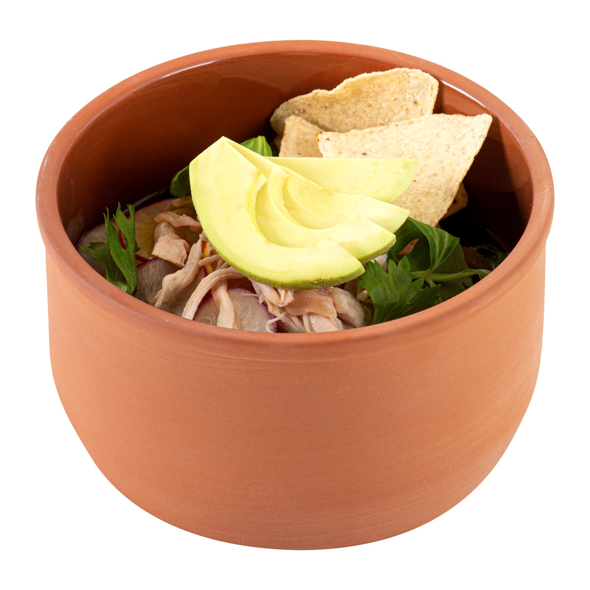 Terra Tek 34 oz Terracotta Cazuela Bowl - Brown Glazed Interior, Oven-Safe, Microwave-Safe - 6 1/4" x 6 1/4" x 3 1/2" - 2 count box