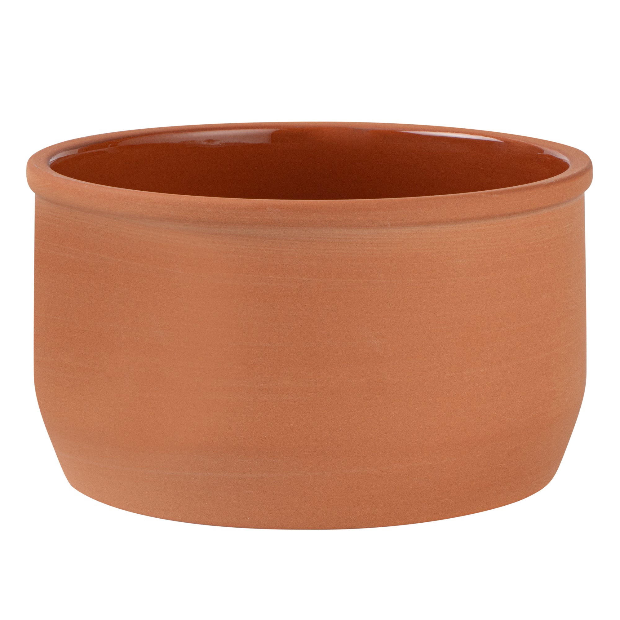 Terra Tek 34 oz Terracotta Cazuela Bowl - Brown Glazed Interior, Oven-Safe, Microwave-Safe - 6 1/4" x 6 1/4" x 3 1/2" - 2 count box