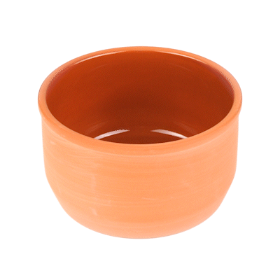 Terra Tek 34 oz Terracotta Cazuela Bowl - Brown Glazed Interior, Oven-Safe, Microwave-Safe - 6 1/4" x 6 1/4" x 3 1/2" - 10 count box