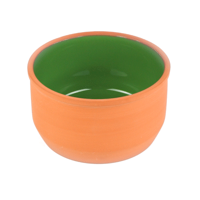 Terra Tek 34 oz Terracotta Cazuela Bowl - Green Glazed Interior, Oven-Safe, Microwave-Safe - 6 1/4" x 6 1/4" x 3 1/2" - 2 count box