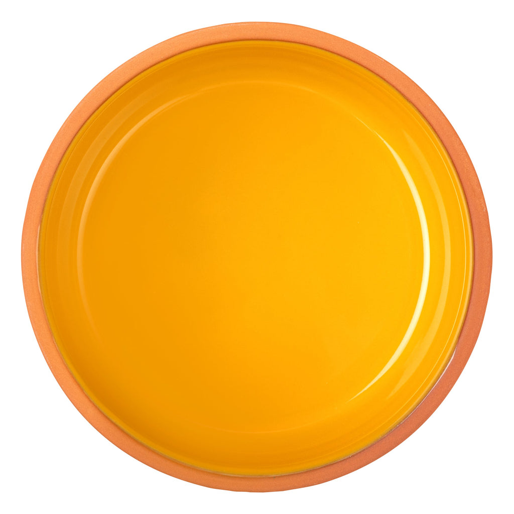 Terra Tek 34 oz Terracotta Cazuela Bowl - Yellow Glazed Interior, Oven-Safe, Microwave-Safe - 6 1/4" x 6 1/4" x 3 1/2" - 10 count box