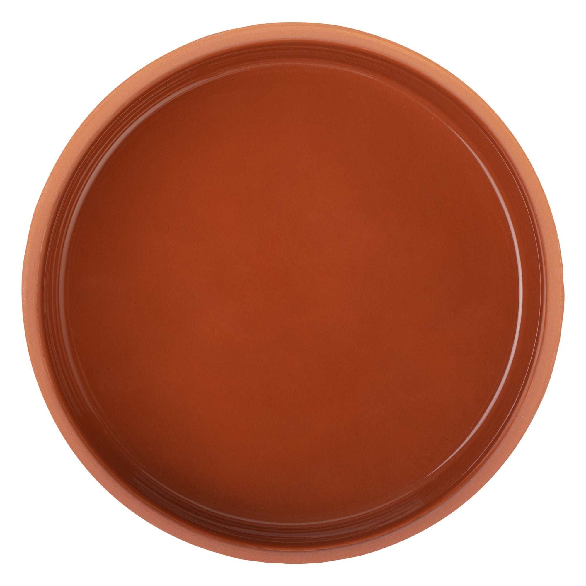 Terra Tek 34 oz Terracotta Cazuela Bowl - Brown Glazed Interior, Oven-Safe, Microwave-Safe - 7 1/2'' x 7 1/2'' x 2 1/4'' - 2 count box