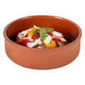 Terra Tek 34 oz Terracotta Cazuela Bowl - Brown Glazed Interior, Oven-Safe, Microwave-Safe - 7 1/2'' x 7 1/2'' x 2 1/4'' - 10 count box