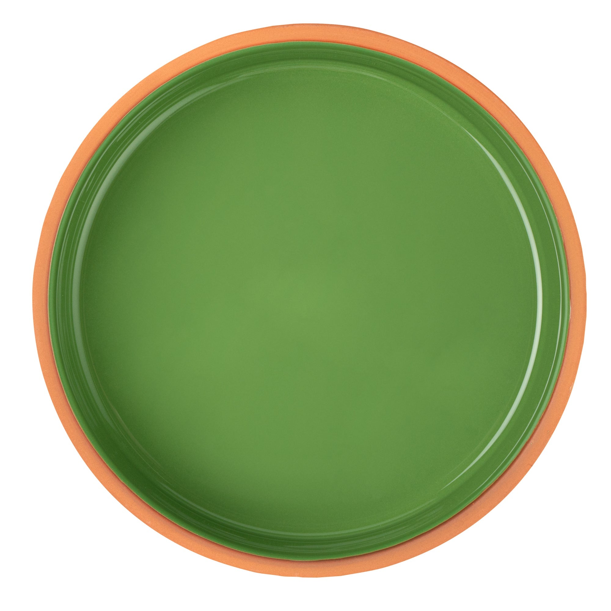 Terra Tek 34 oz Terracotta Cazuela Bowl - Green Glazed Interior, Oven-Safe, Microwave-Safe - 7 1/2'' x 7 1/2'' x 2 1/4'' - 2 count box