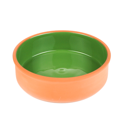 Terra Tek 34 oz Terracotta Cazuela Bowl - Green Glazed Interior, Oven-Safe, Microwave-Safe - 7 1/2'' x 7 1/2'' x 2 1/4'' - 10 count box
