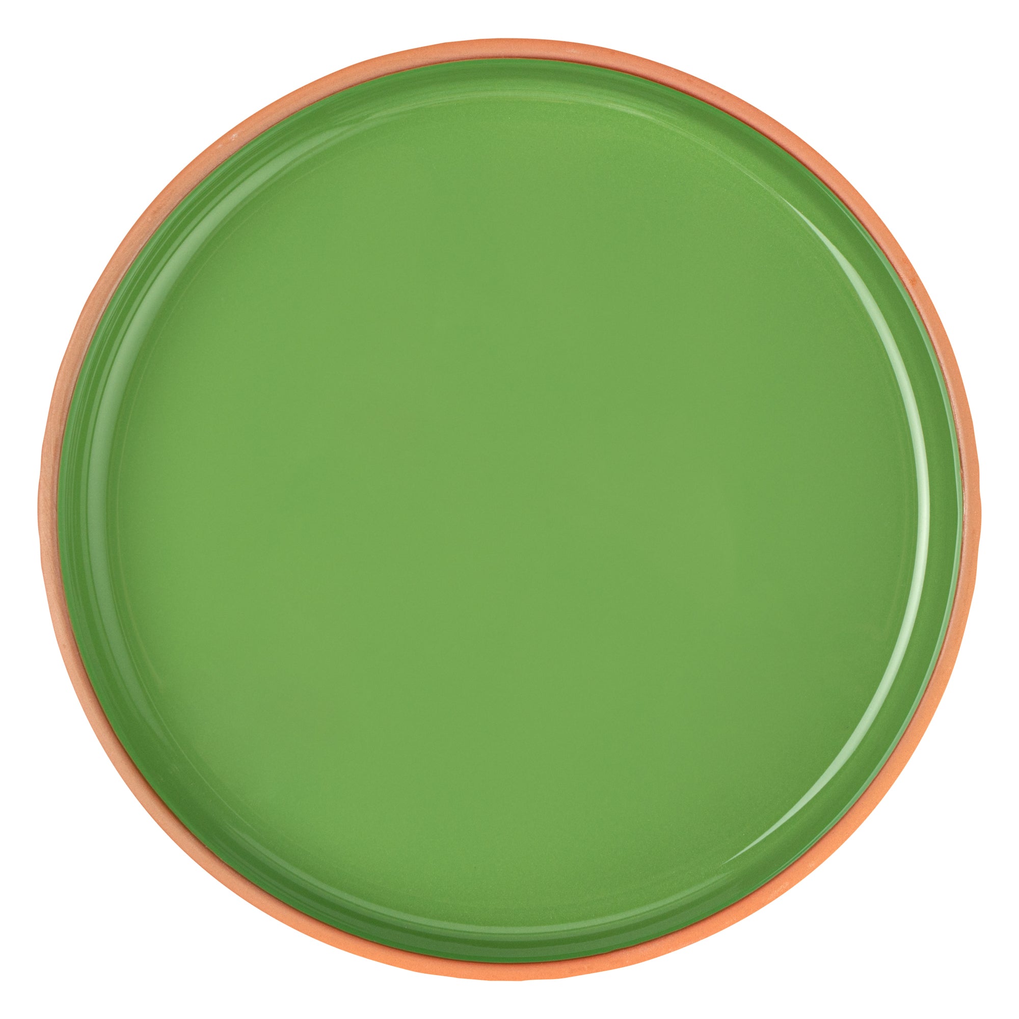 Terra Tek 34 oz Terracotta Cazuela Bowl - Green Glazed Interior, Oven-Safe, Microwave-Safe - 9 1/4'' x 9 1/4'' x 1 1/2'' - 2 count box
