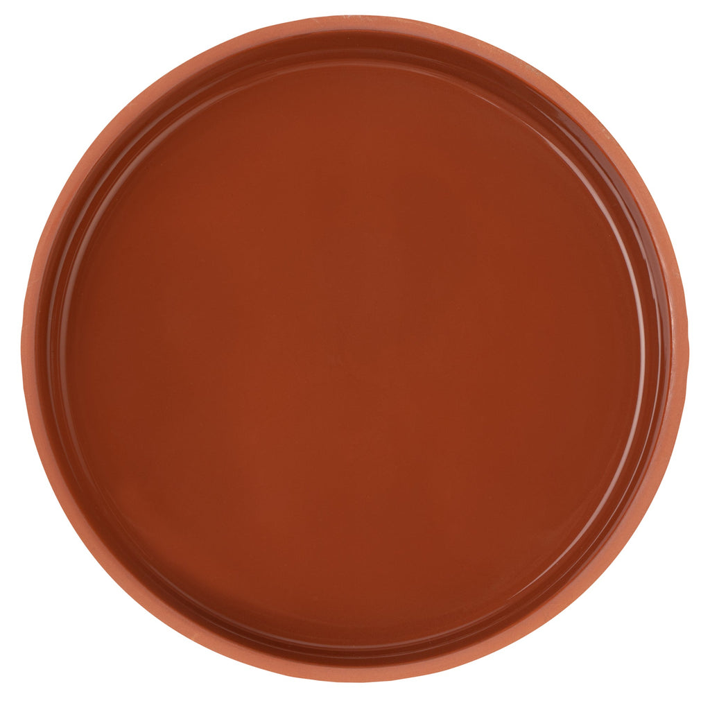 Terra Tek 51 oz Terracotta Cazuela Bowl - Brown Glazed Interior, Oven-Safe, Microwave-Safe - 9'' x 9'' x 2 1/4'' - 2 count box