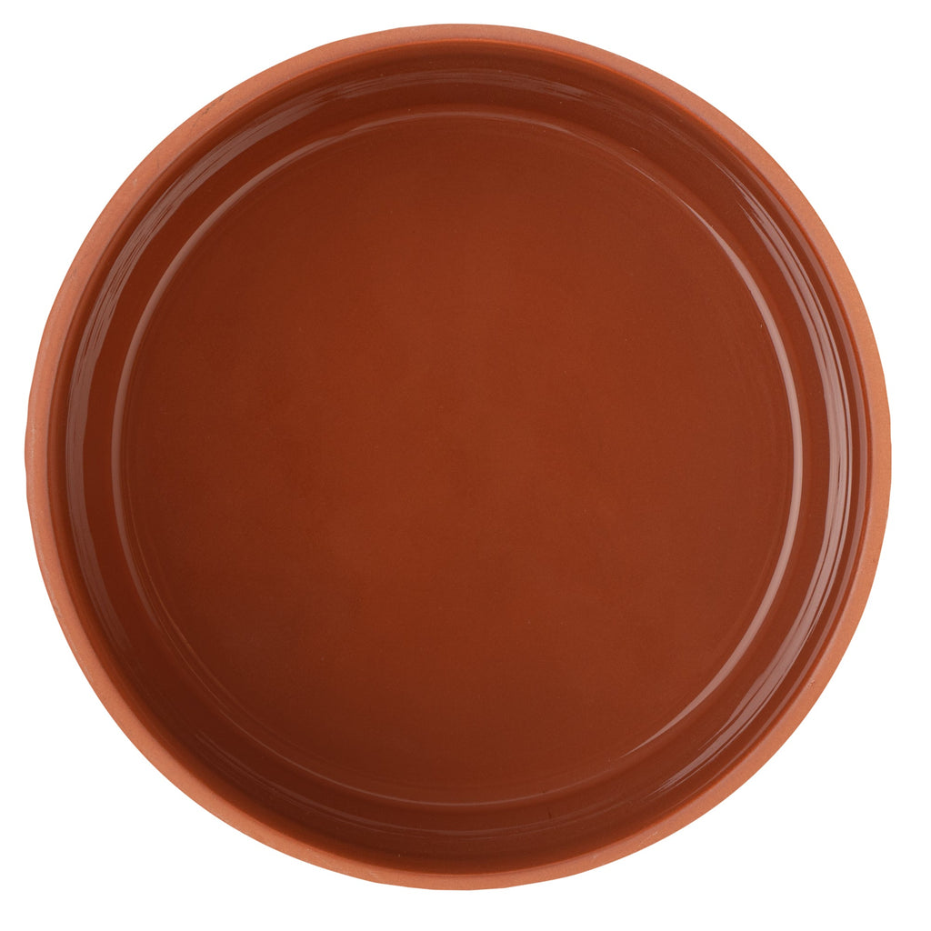 Terra Tek 68 oz Terracotta Cazuela Bowl - Brown Glazed Interior, Oven-Safe, Microwave-Safe - 7 1/2'' x 7 1/2'' x 4'' - 2 count box