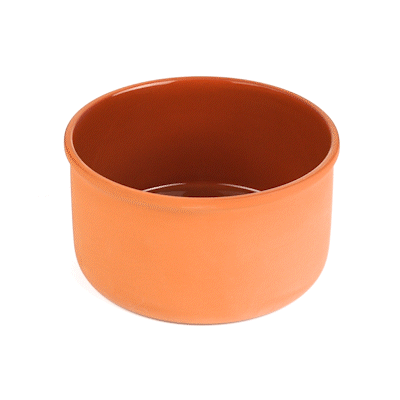 Terra Tek 68 oz Terracotta Cazuela Bowl - Brown Glazed Interior, Oven-Safe, Microwave-Safe - 7 1/2'' x 7 1/2'' x 4'' - 10 count box