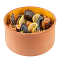 Terra Tek 68 oz Terracotta Cazuela Bowl - Yellow Glazed Interior, Oven-Safe, Microwave-Safe - 7 1/2'' x 7 1/2'' x 4'' - 2 count box