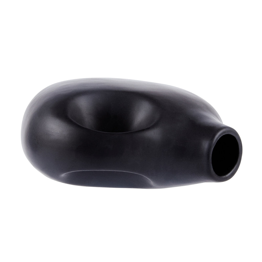Table Art Black Ceramic Jug Vase - 7'' x 3 1/4'' x 7'' - 1 count box