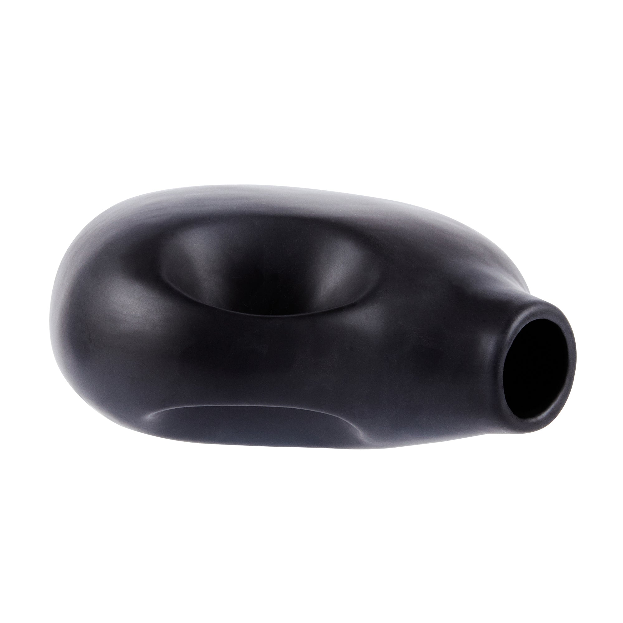 Table Art Black Ceramic Jug Vase - 7'' x 3 1/4'' x 7'' - 1 count box
