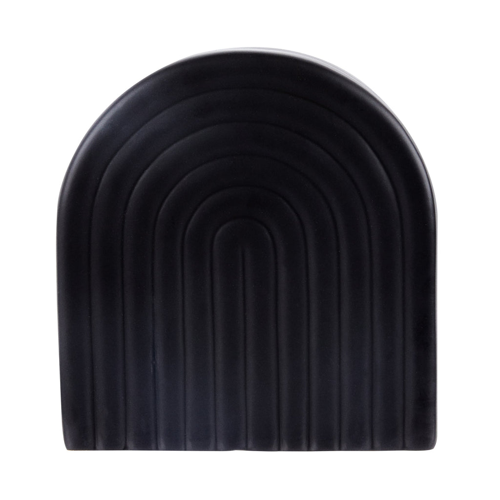 Table Art Black Ceramic Rainbow Vase - 6'' x 2'' x 6 1/4'' - 1 count box