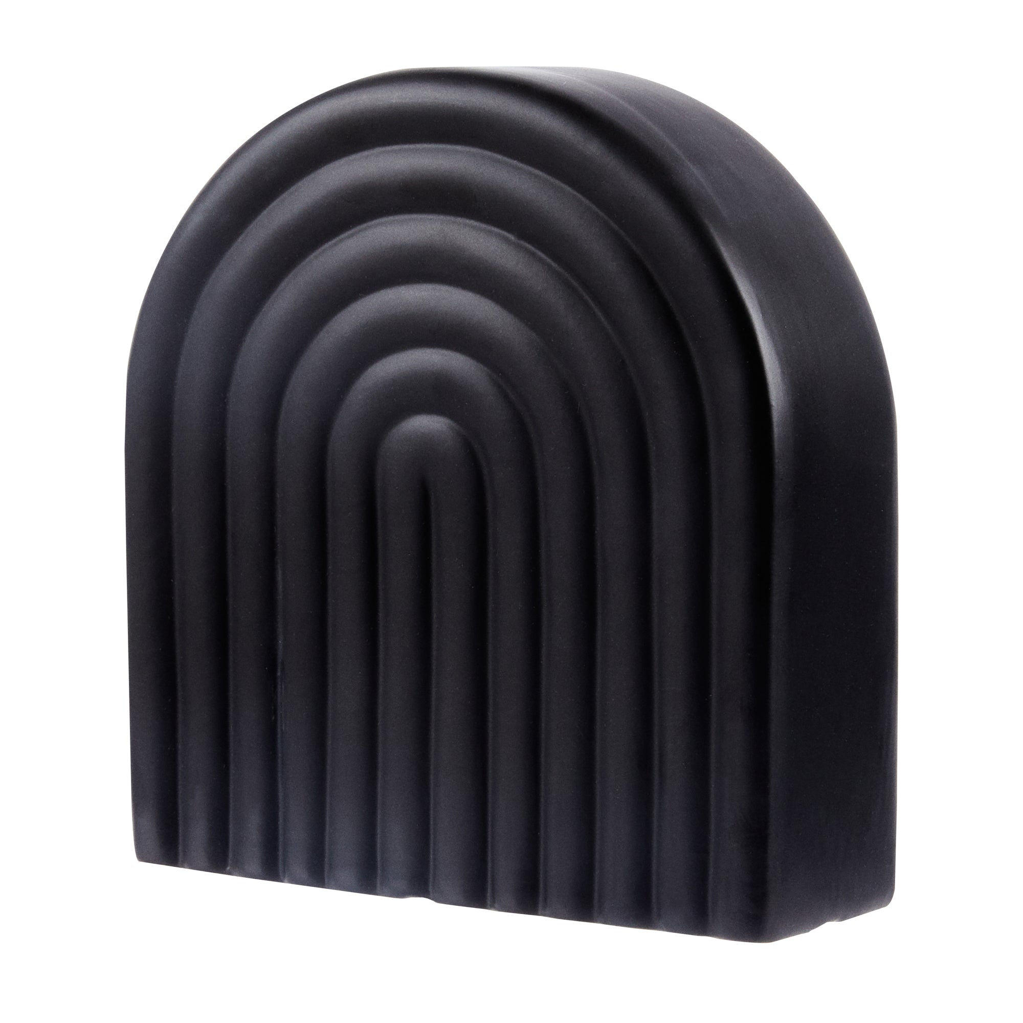 Table Art Black Ceramic Rainbow Vase - 6'' x 2'' x 6 1/4'' - 1 count box