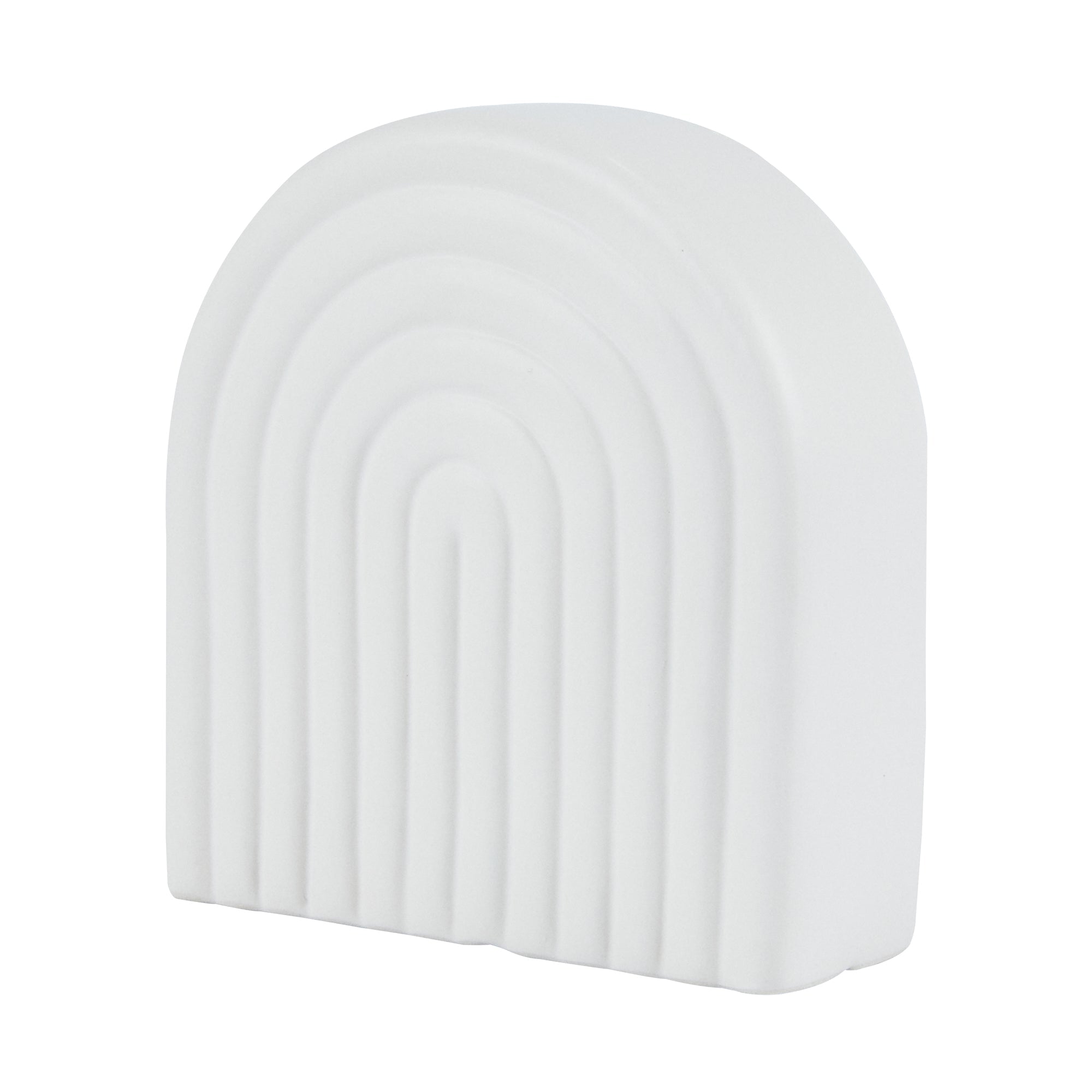 Table Art White Ceramic Rainbow Vase - 6'' x 2'' x 6 1/4'' - 1 count box