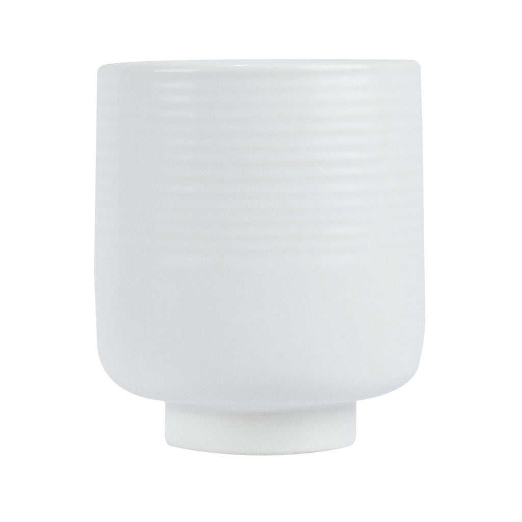Table Art White Ceramic Tea Cup Vase - 3'' x 3'' x 3 1/2'' - 1 count box