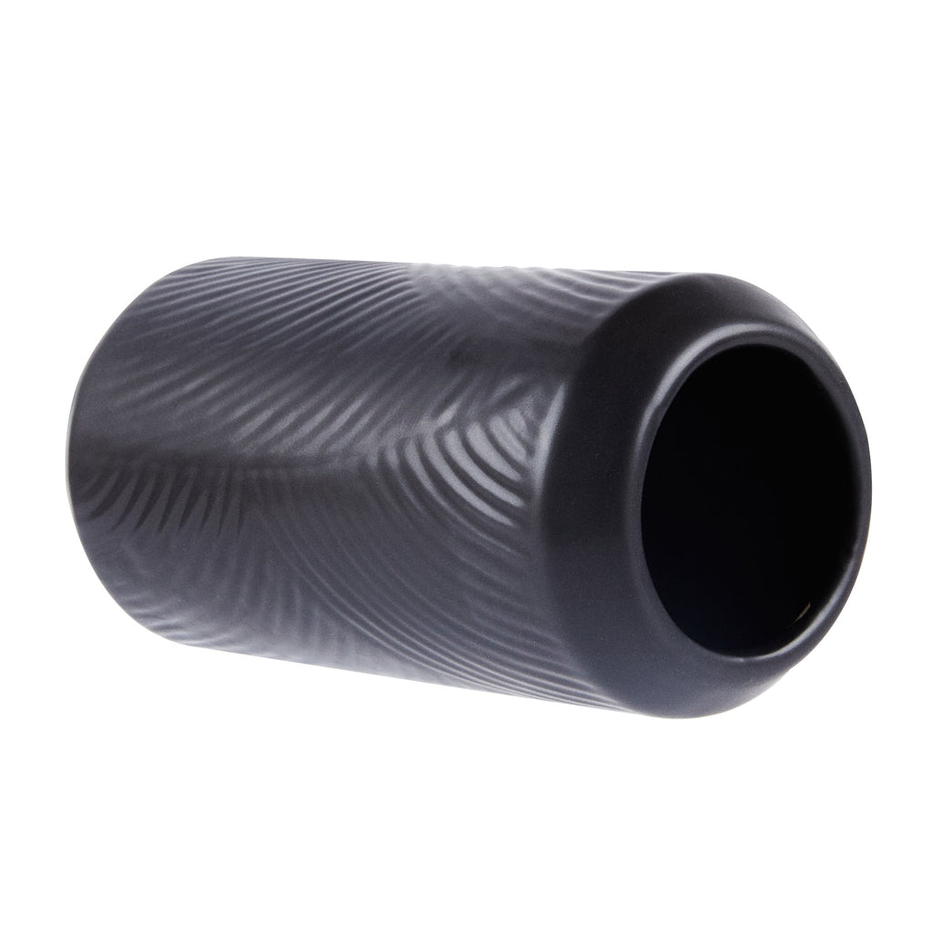 Table Art Black Ceramic Vintage Vase - 3 1/4'' x 3 1/4'' x 6'' - 1 count box