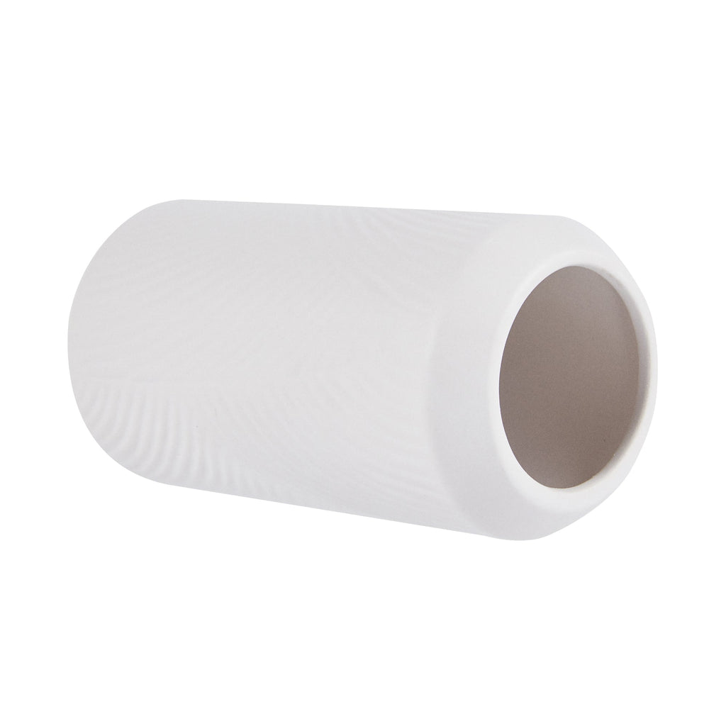 Table Art White Ceramic Vintage Vase - 3 1/4'' x 3 1/4'' x 6'' - 1 count box