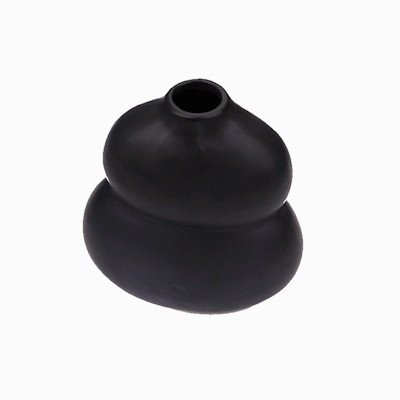 Table Art Black Ceramic Gourd Vase - 6 1/2'' x 4'' x 7'' - 1 count box
