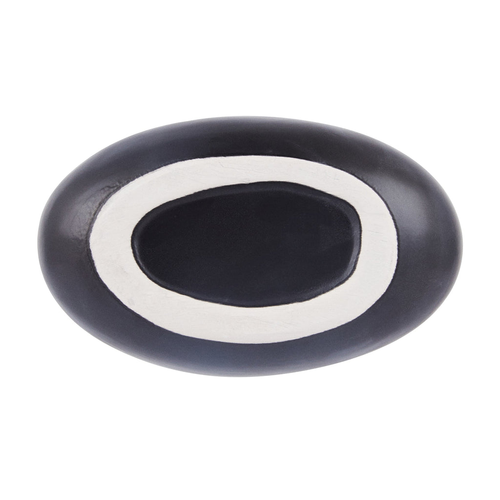 Table Art Black Ceramic Gourd Vase - 6 1/2'' x 4'' x 7'' - 1 count box