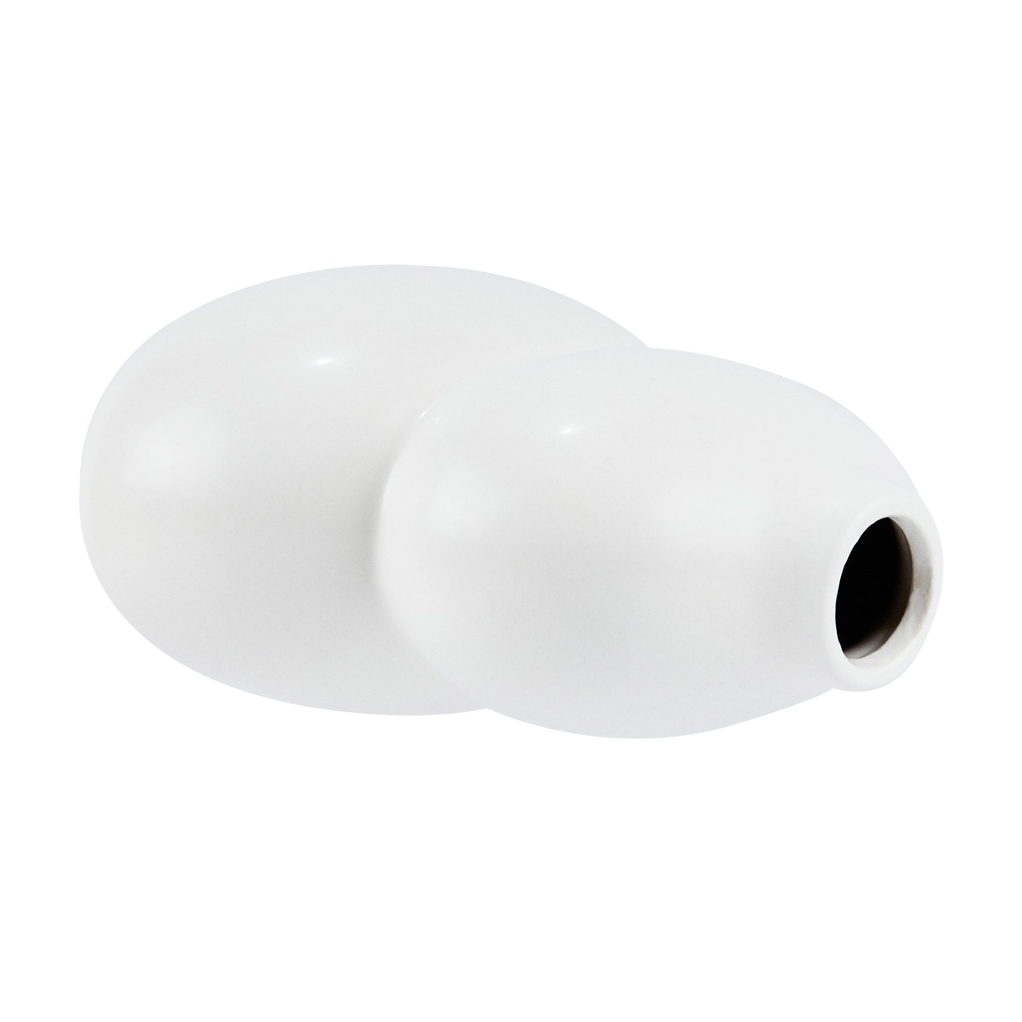 Table Art White Ceramic Gourd Vase - 6 1/2'' x 4'' x 7'' - 1 count box