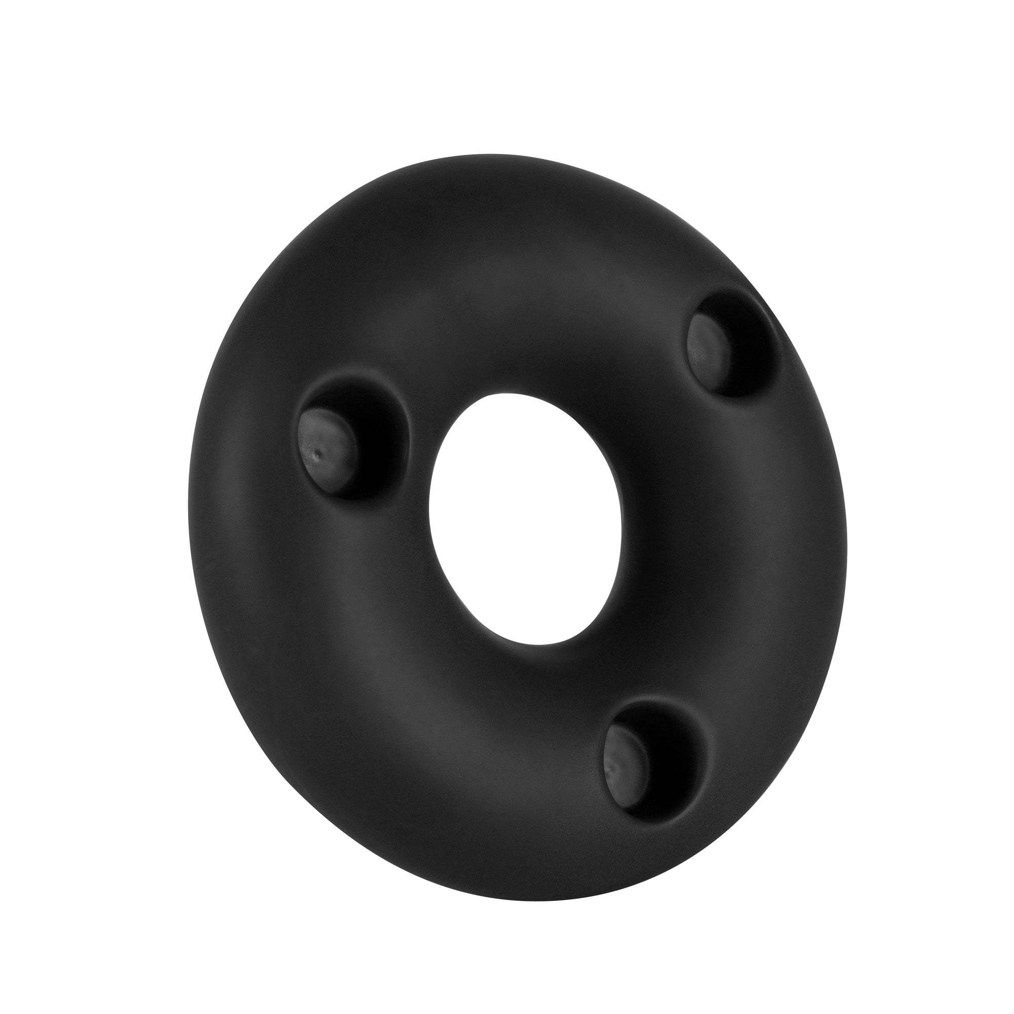 Table Art Black Ceramic Ring Vase - 6'' x 6'' x 1 3/4'' - 1 count box